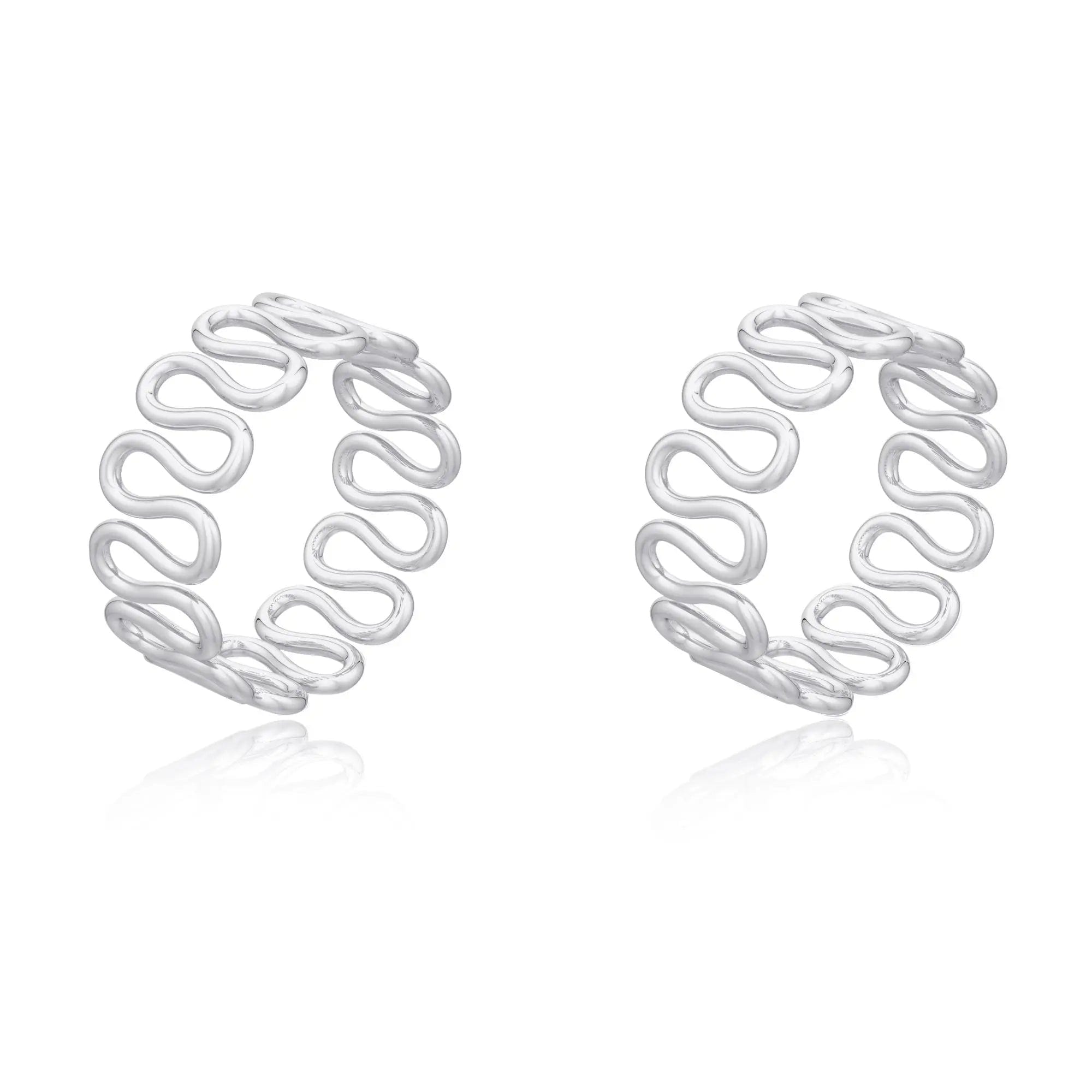 92.5 Sterling Silver Cursive Toe Ring (Pair)
