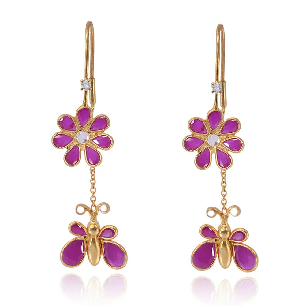 92.5 Sterling Silver Flower Butterfly Sui Dhaga