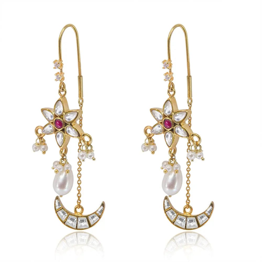 925 Sterling Silver Flower Kundan Sui Dhaga