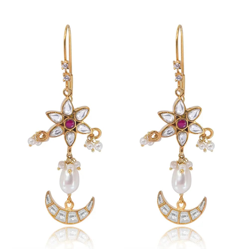 925 Sterling Silver Flower Kundan Sui Dhaga