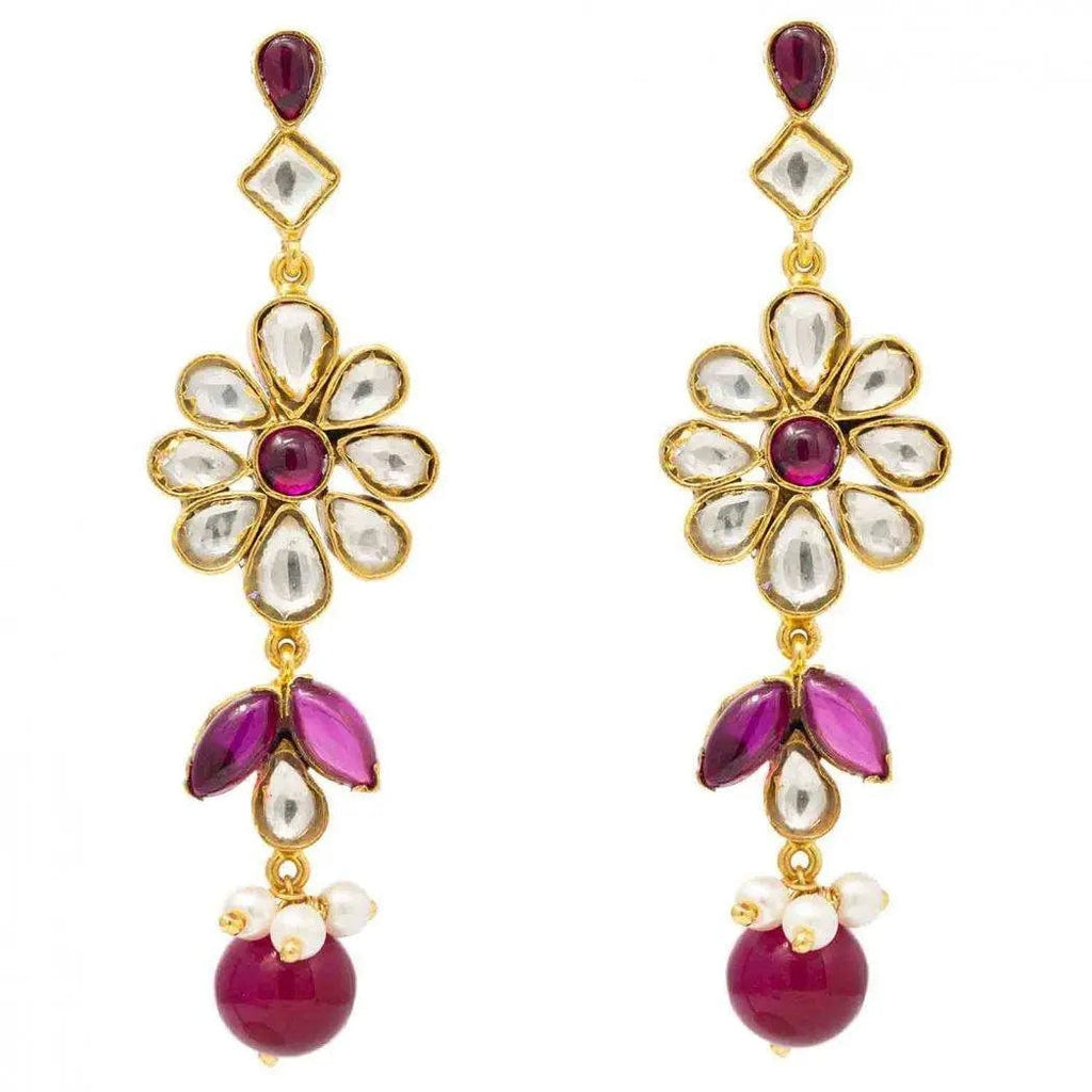 Silver Gold Plated Dangler Earrings