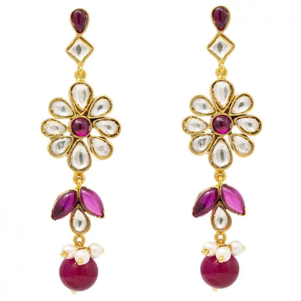 Silver Gold Plated Dangler Earrings