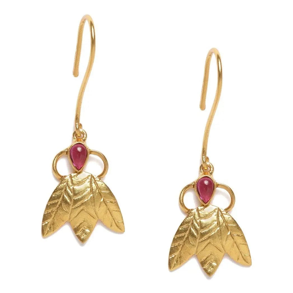 Silver Gold Plated Flower Earrings