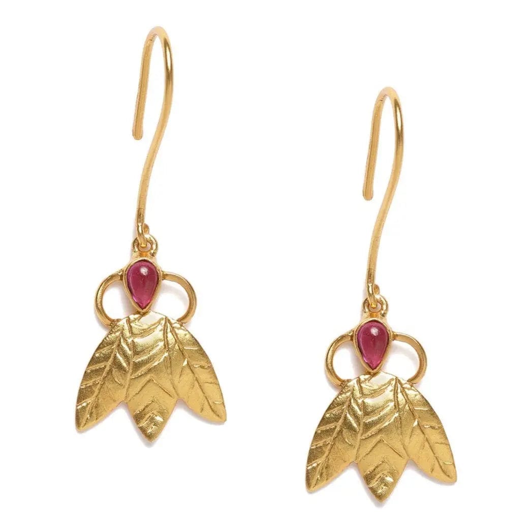Silver Gold Plated Flower Earrings
