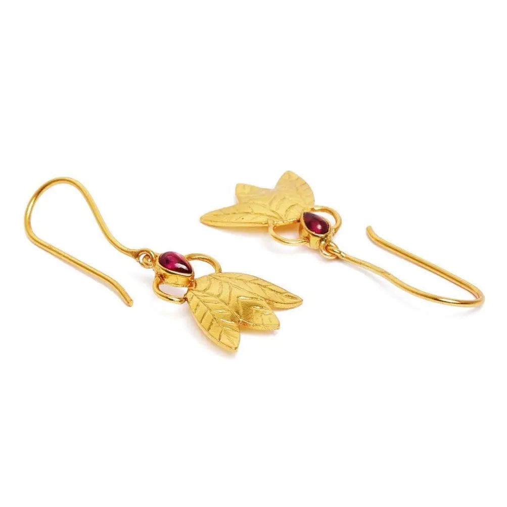 Silver Gold Plated Flower Earrings