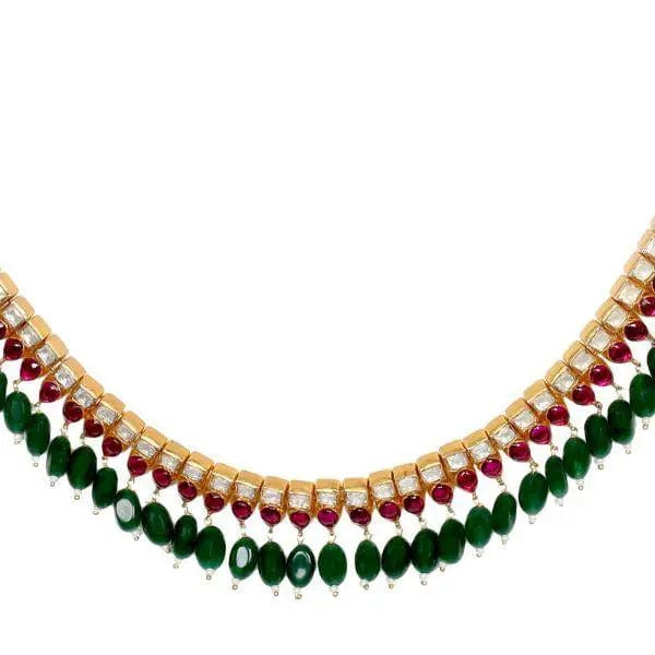 Silver Jadau And Kemp Necklace