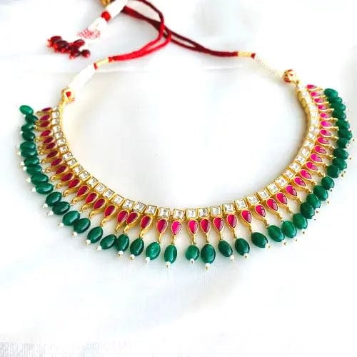 Silver Jadau And Kemp Necklace