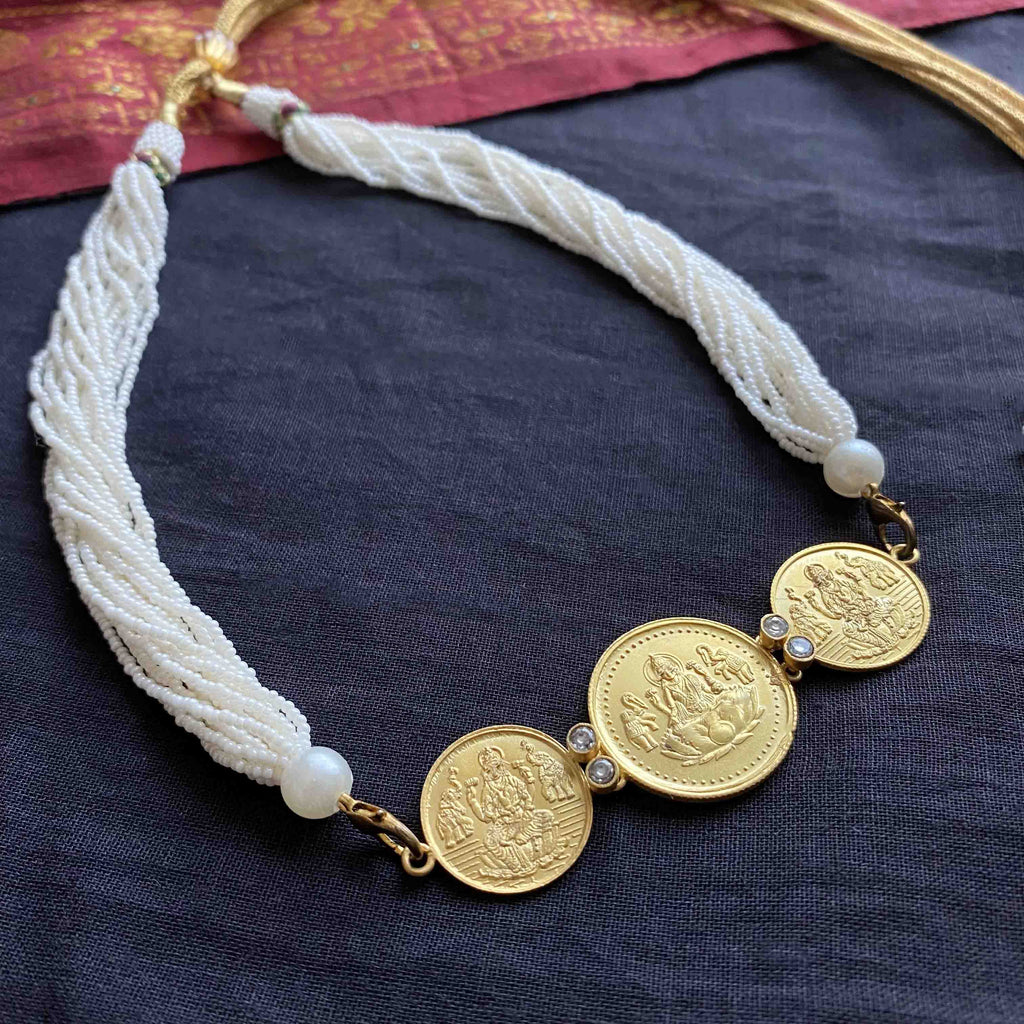 Silver Lakshmi Choker
