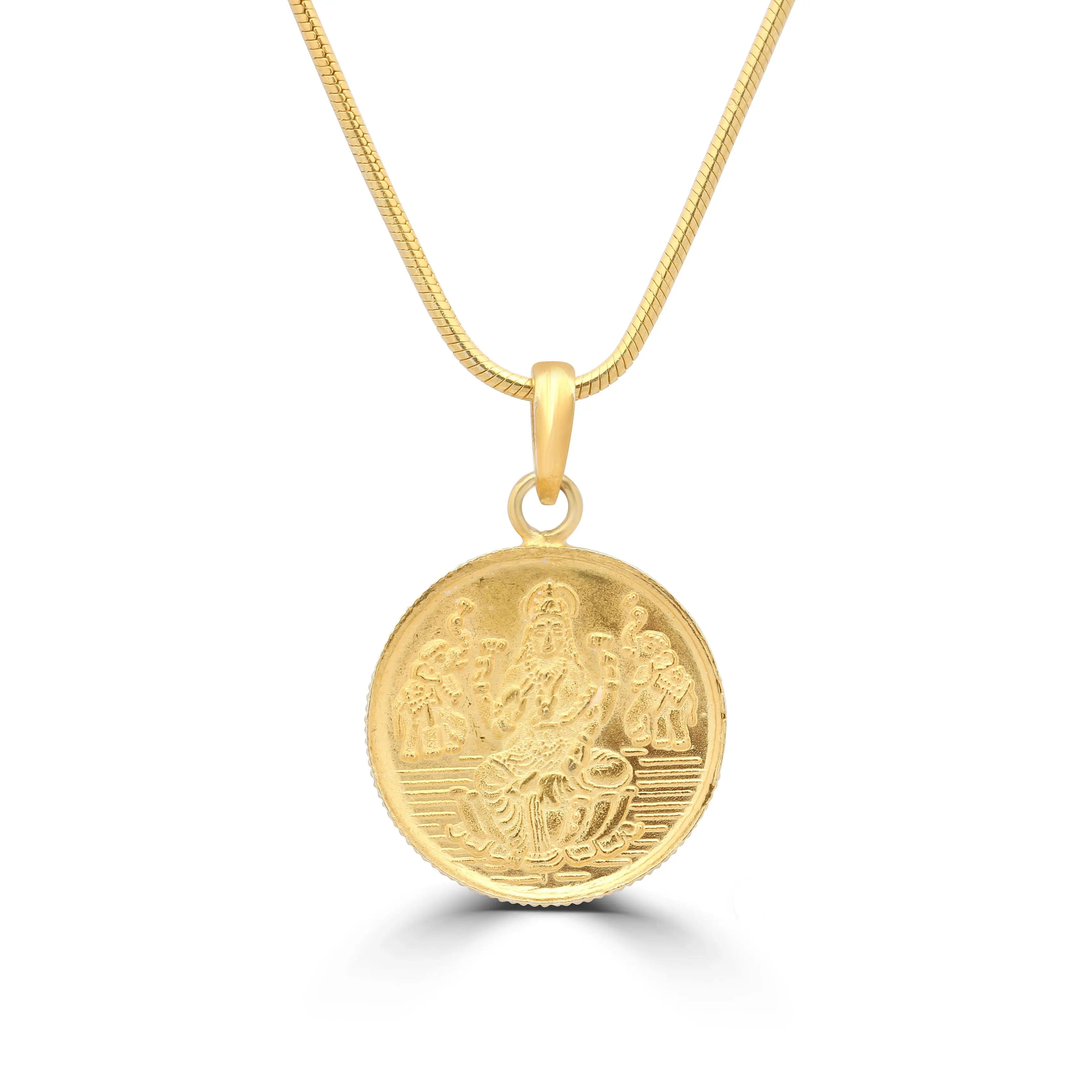 Silver Lakshmi Coin Necklace