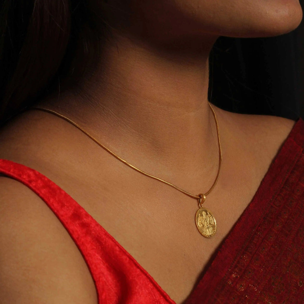 Silver Lakshmi Coin Necklace