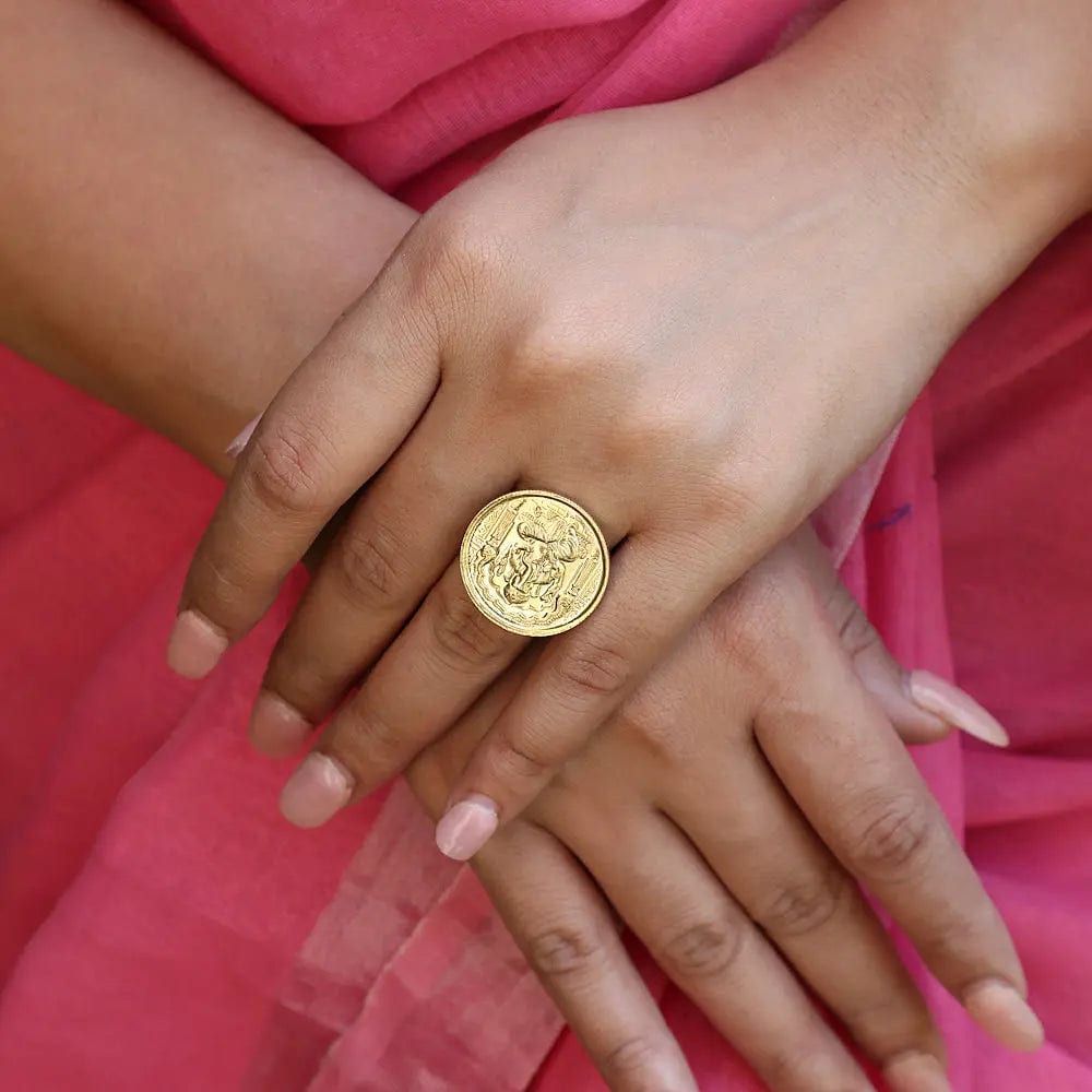 Lakshmi Silver Ring