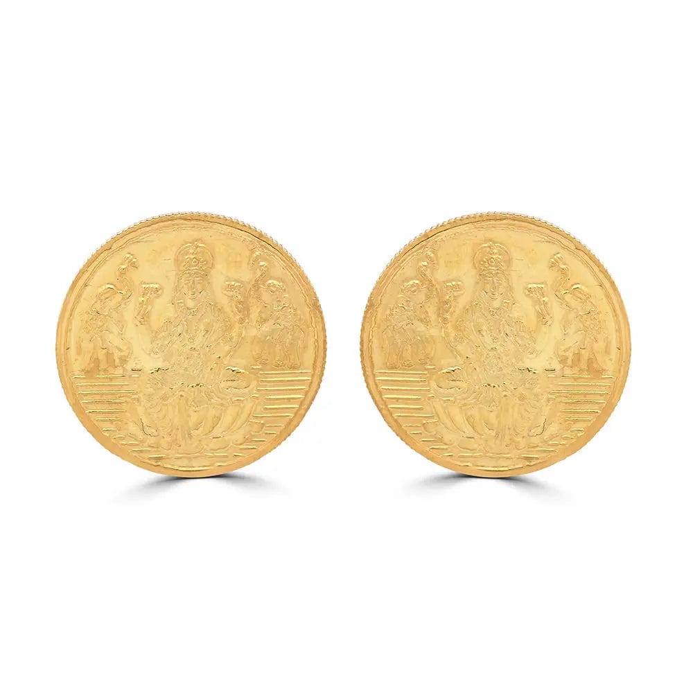 Silver Lakshmi Coin Earring