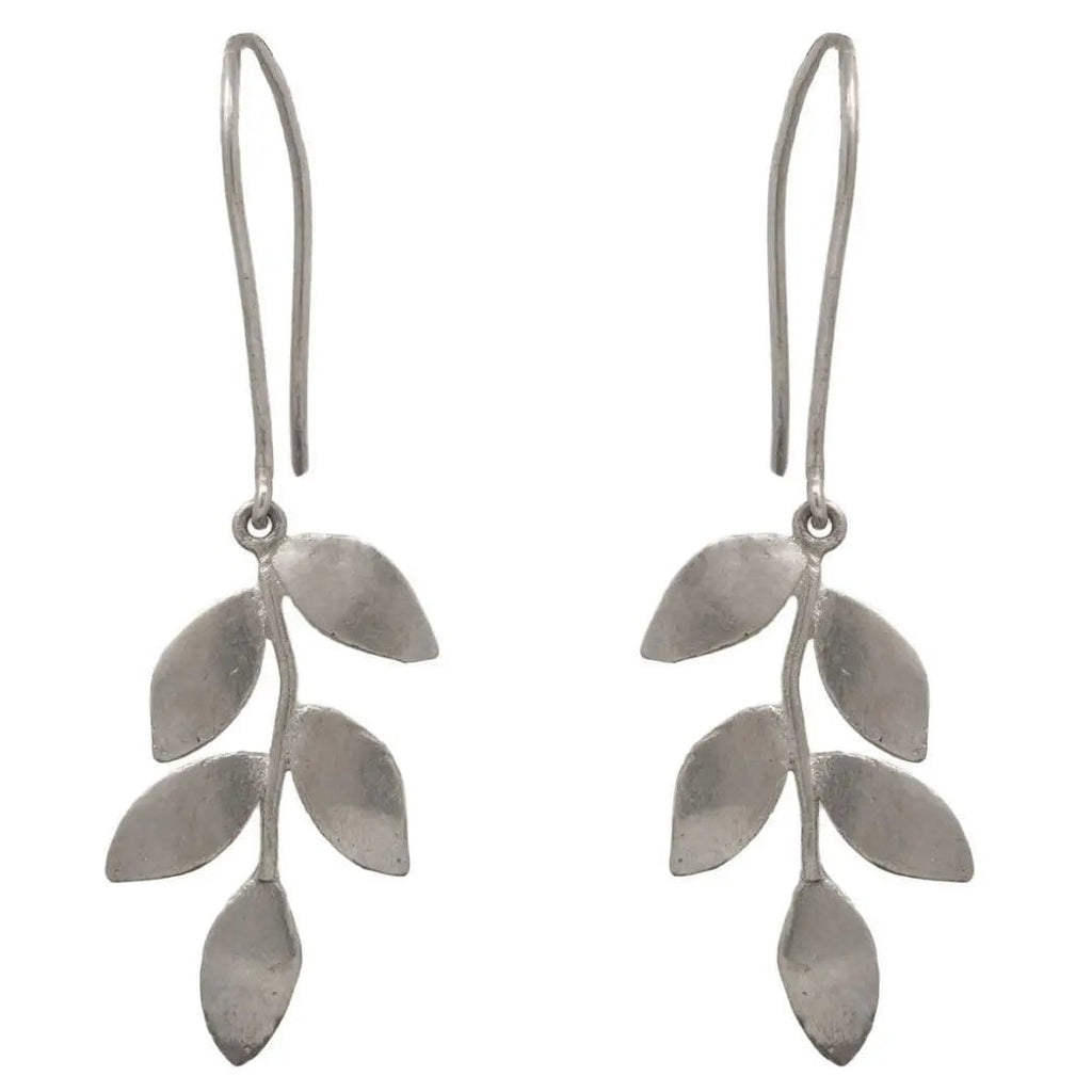 Silver Leaflets Earring