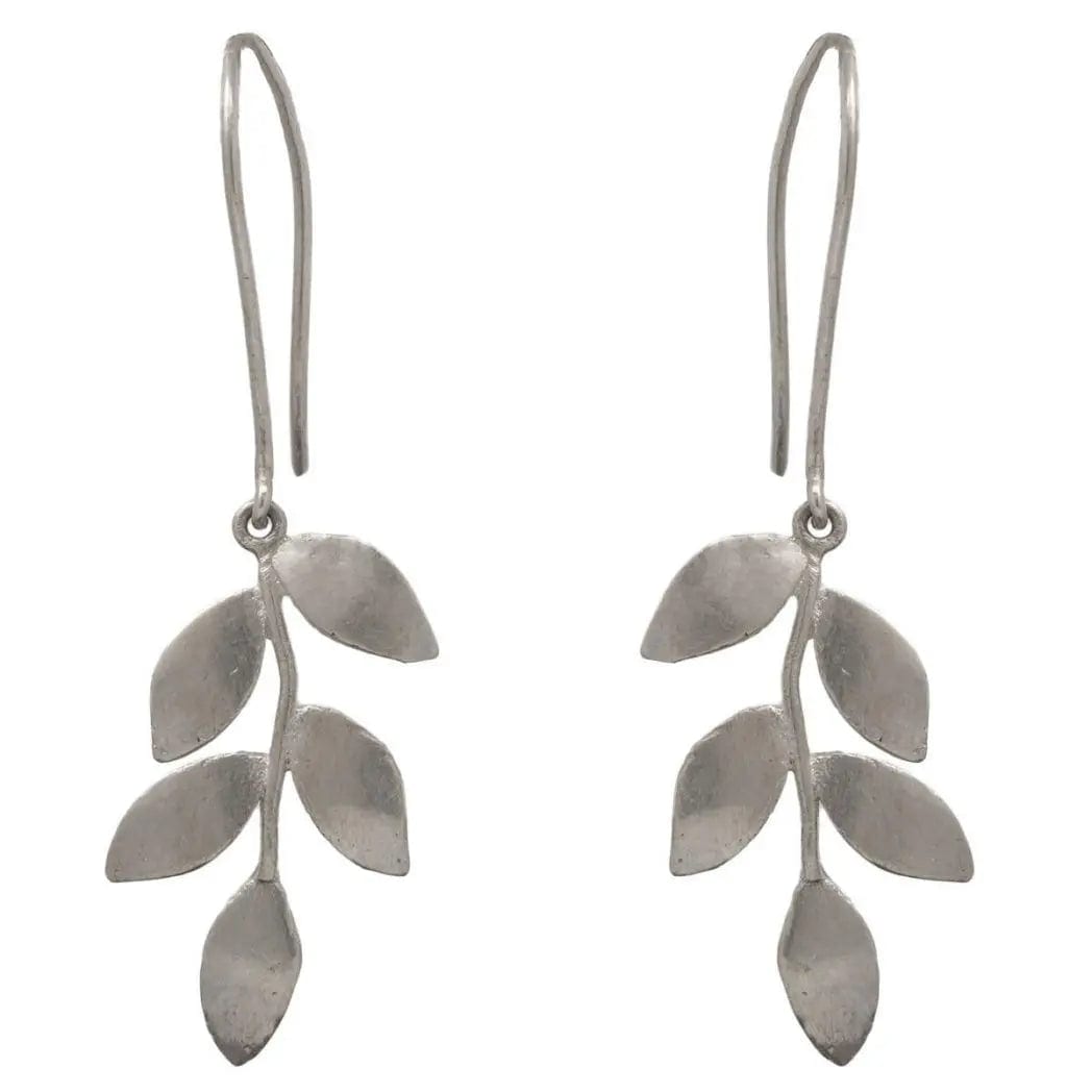 Silver Leaflets Earring