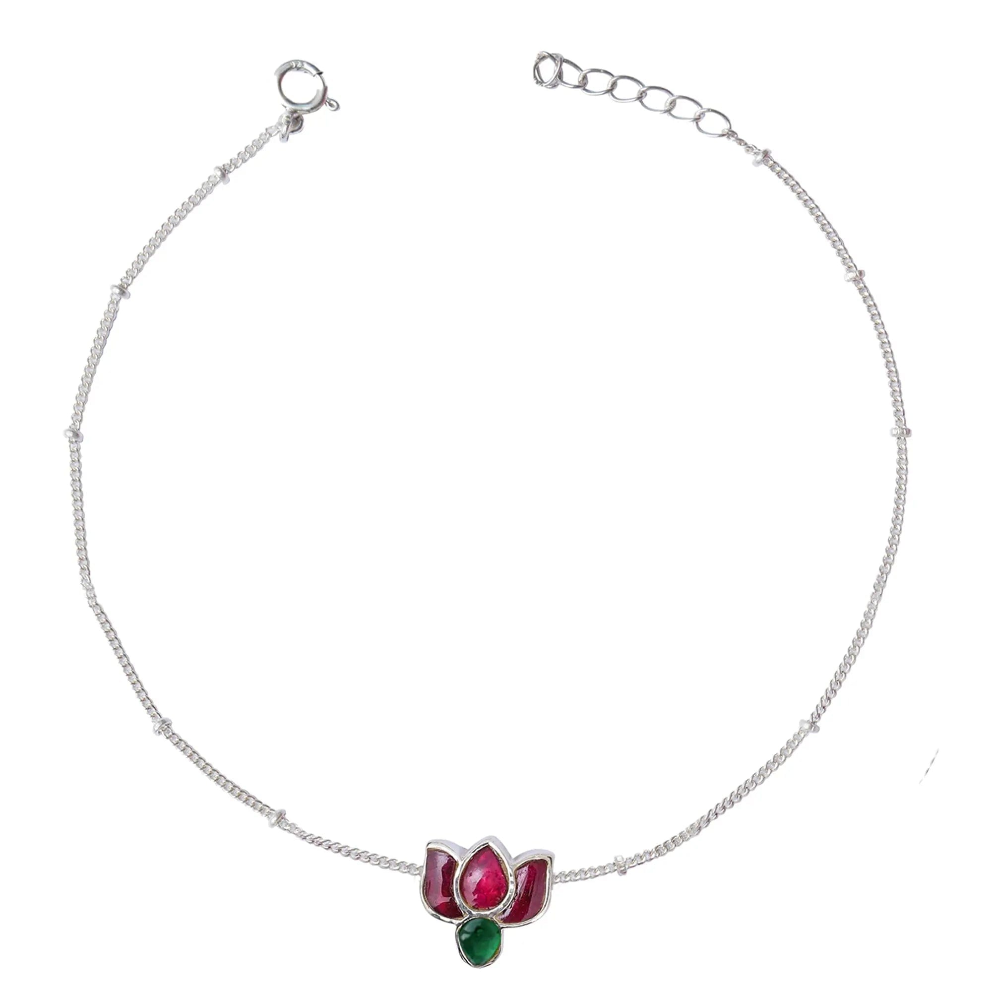 925 Sterling Silver Lotus Bracelet