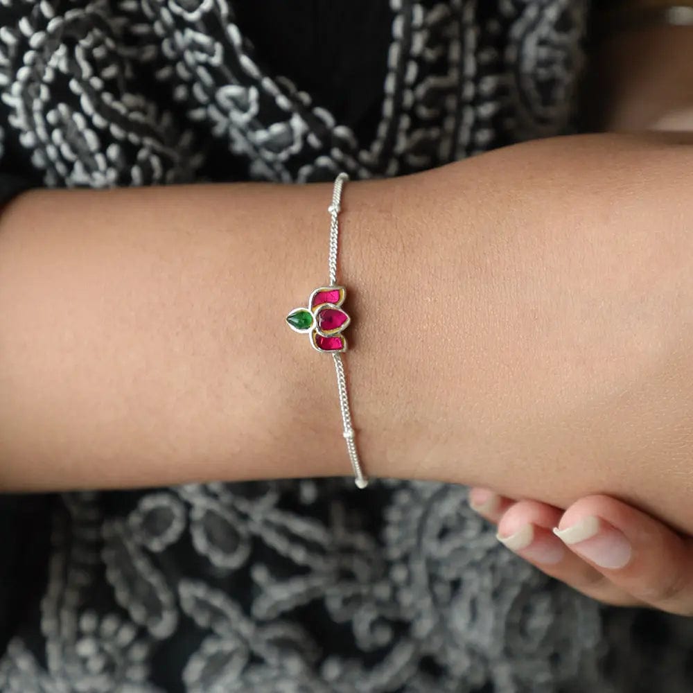 925 Sterling Silver Lotus Bracelet
