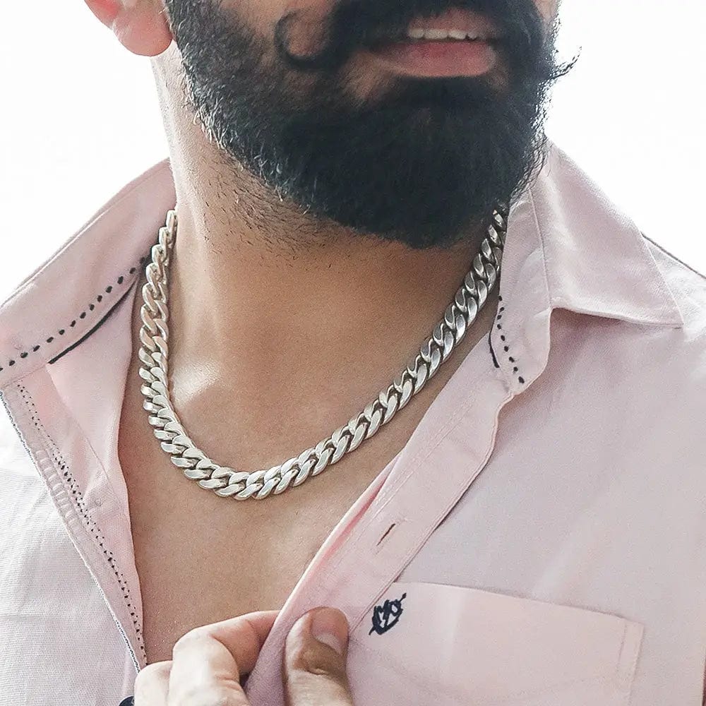 Silver Men Cuban Necklace