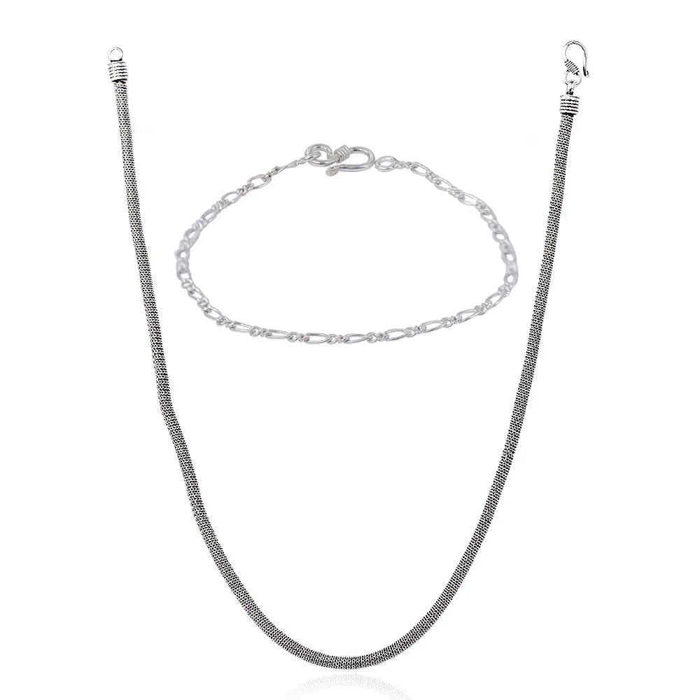 Silver Men's Style Mesh Chain