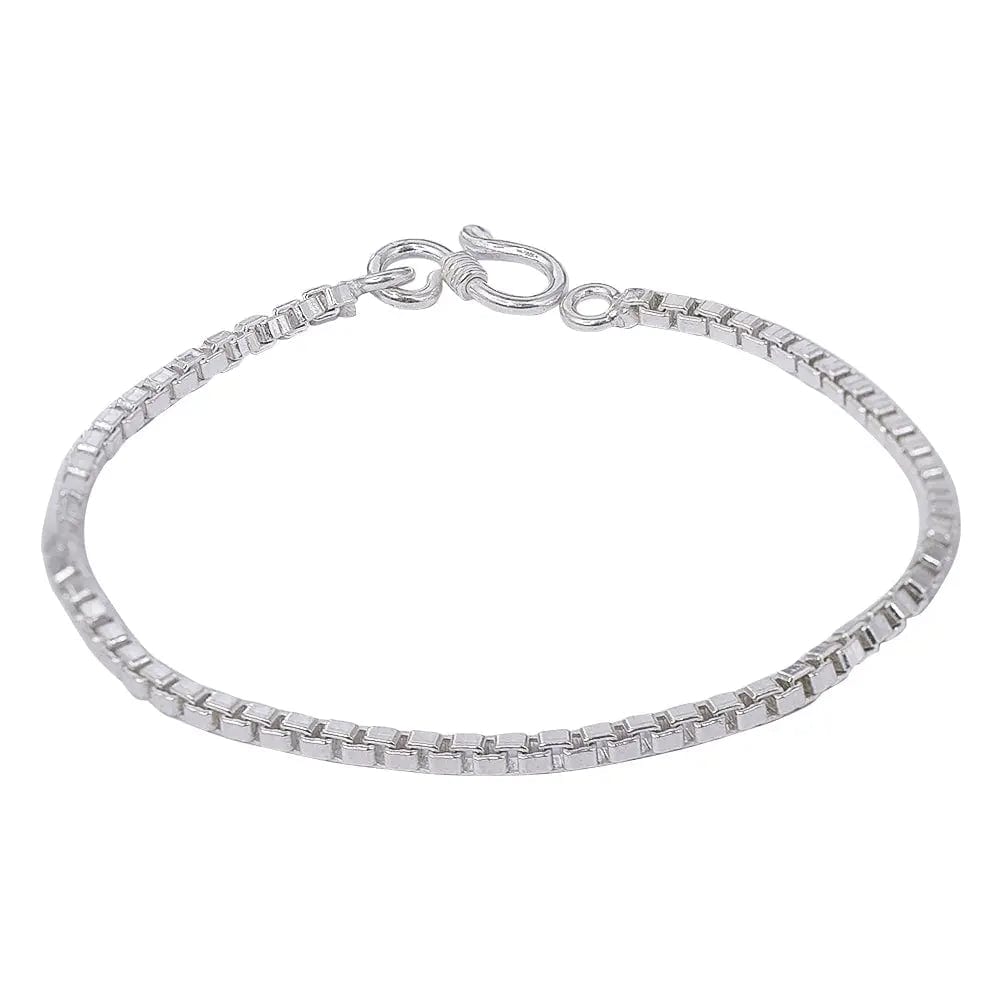 Silver Mens Sleek Bracelet