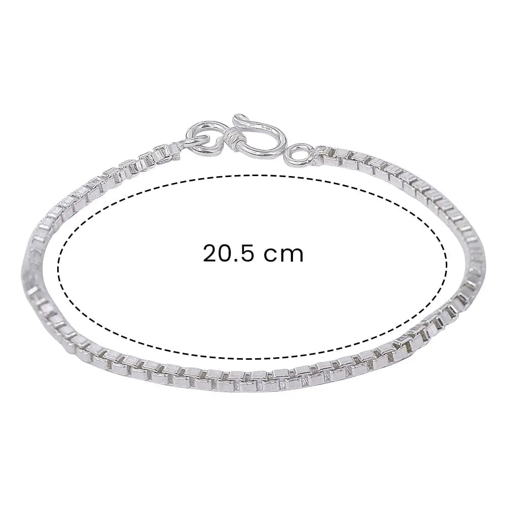 Silver Mens Sleek Bracelet