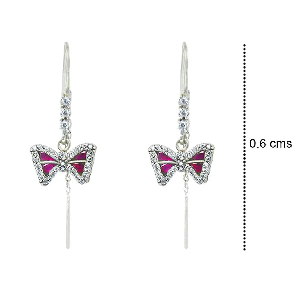 Silver Oxidised Titli Sui Dhaga Earring