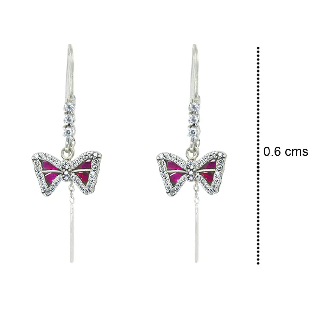 Silver Oxidised Titli Sui Dhaga Earring