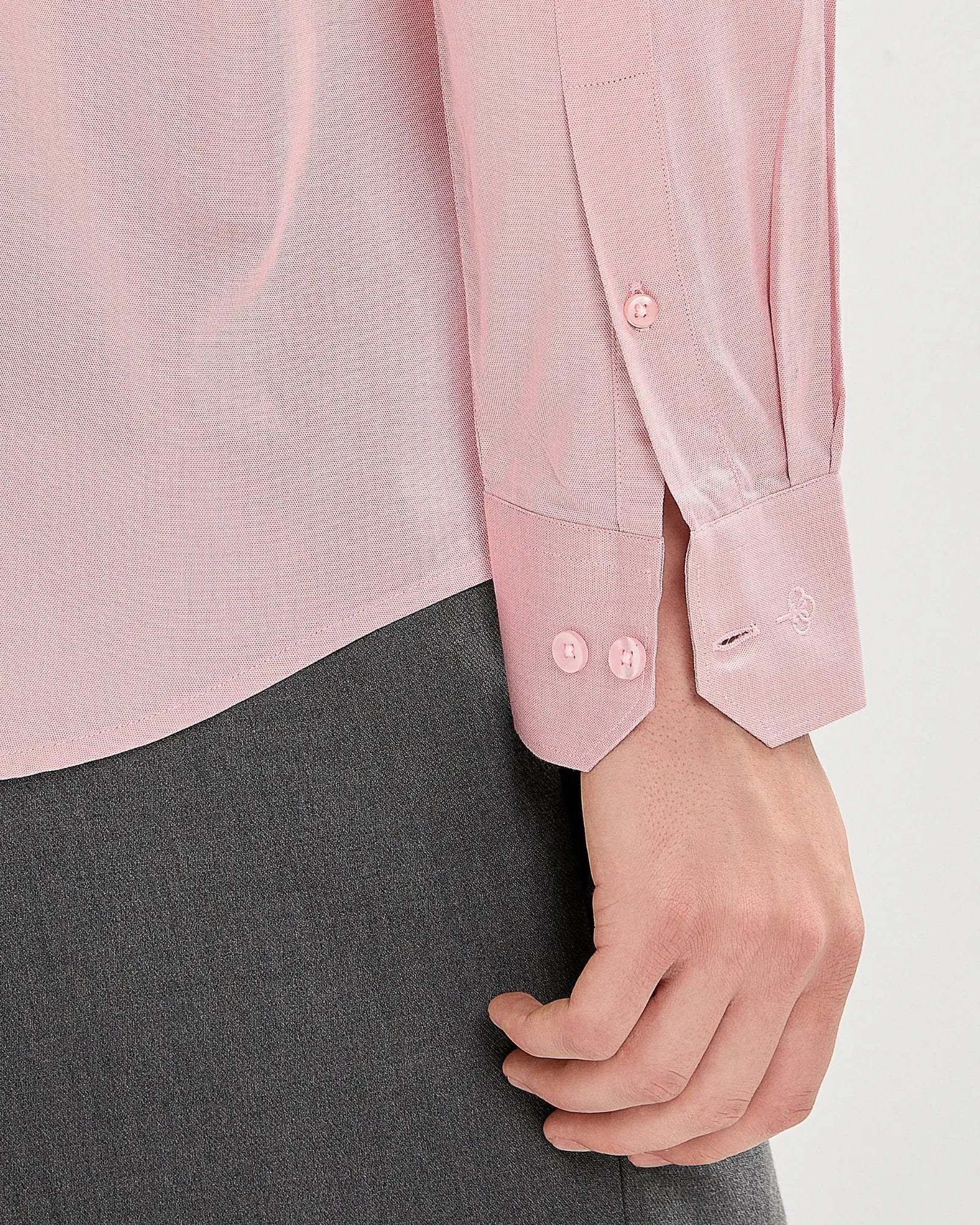 Silver Pink Plain Chambray ShirtUnited By Hope