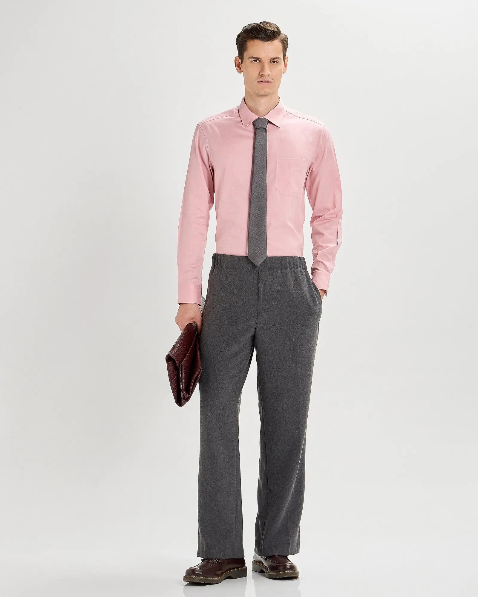 Silver Pink Plain Chambray ShirtUnited By Hope