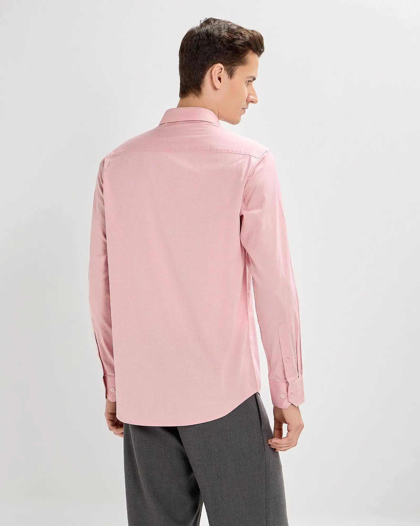 Silver Pink Plain Chambray ShirtUnited By Hope