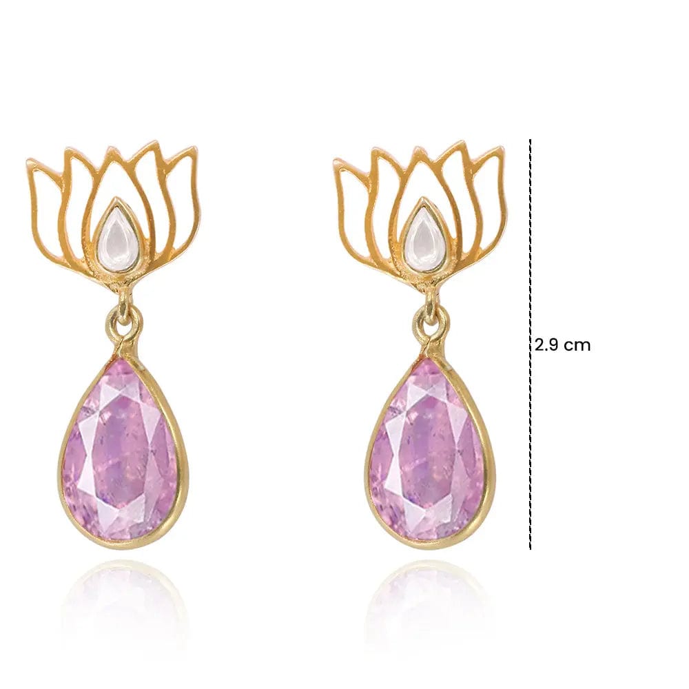 Silver Pink(Gulabo) Lotus Stud