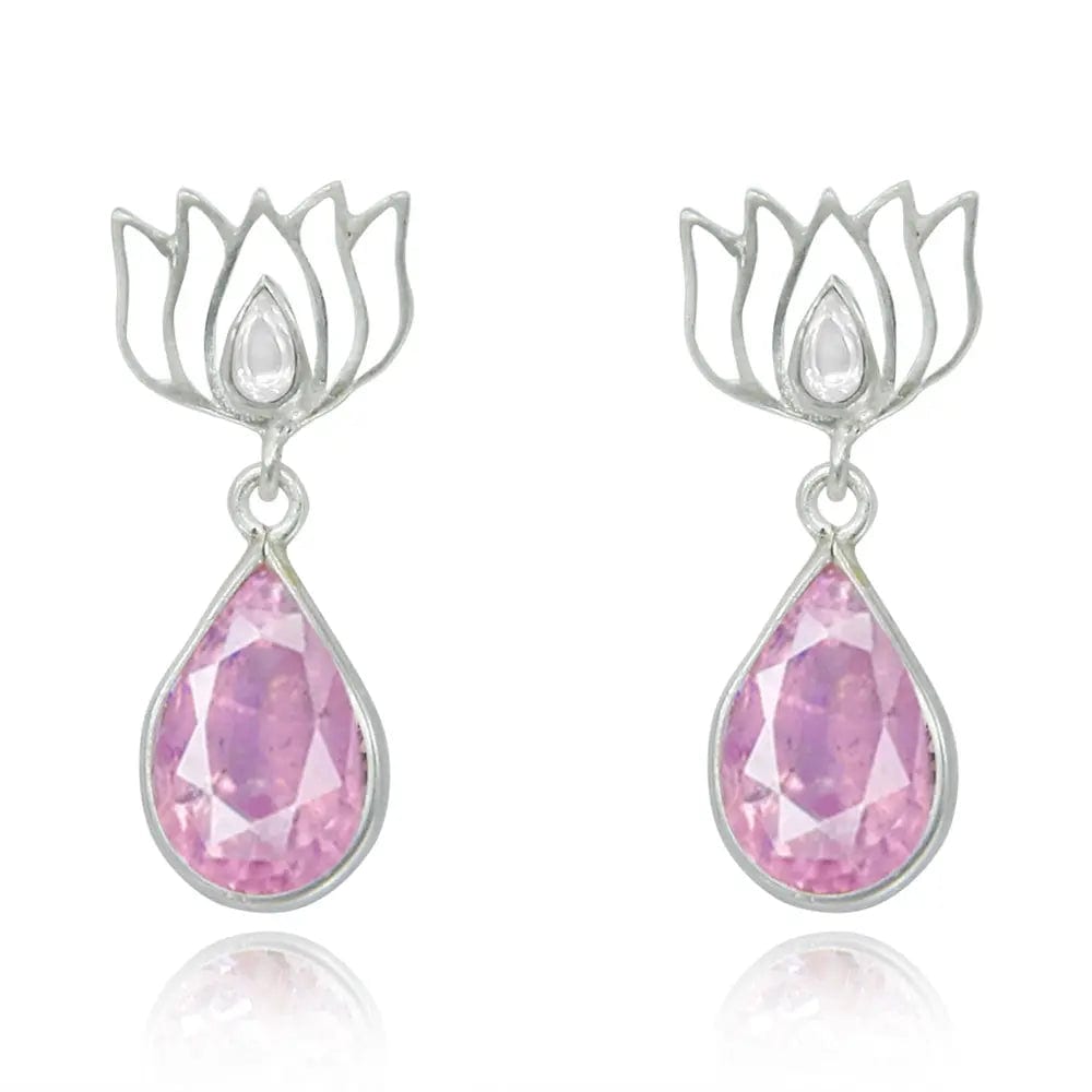 Silver Pink(Gulabo) Lotus Stud