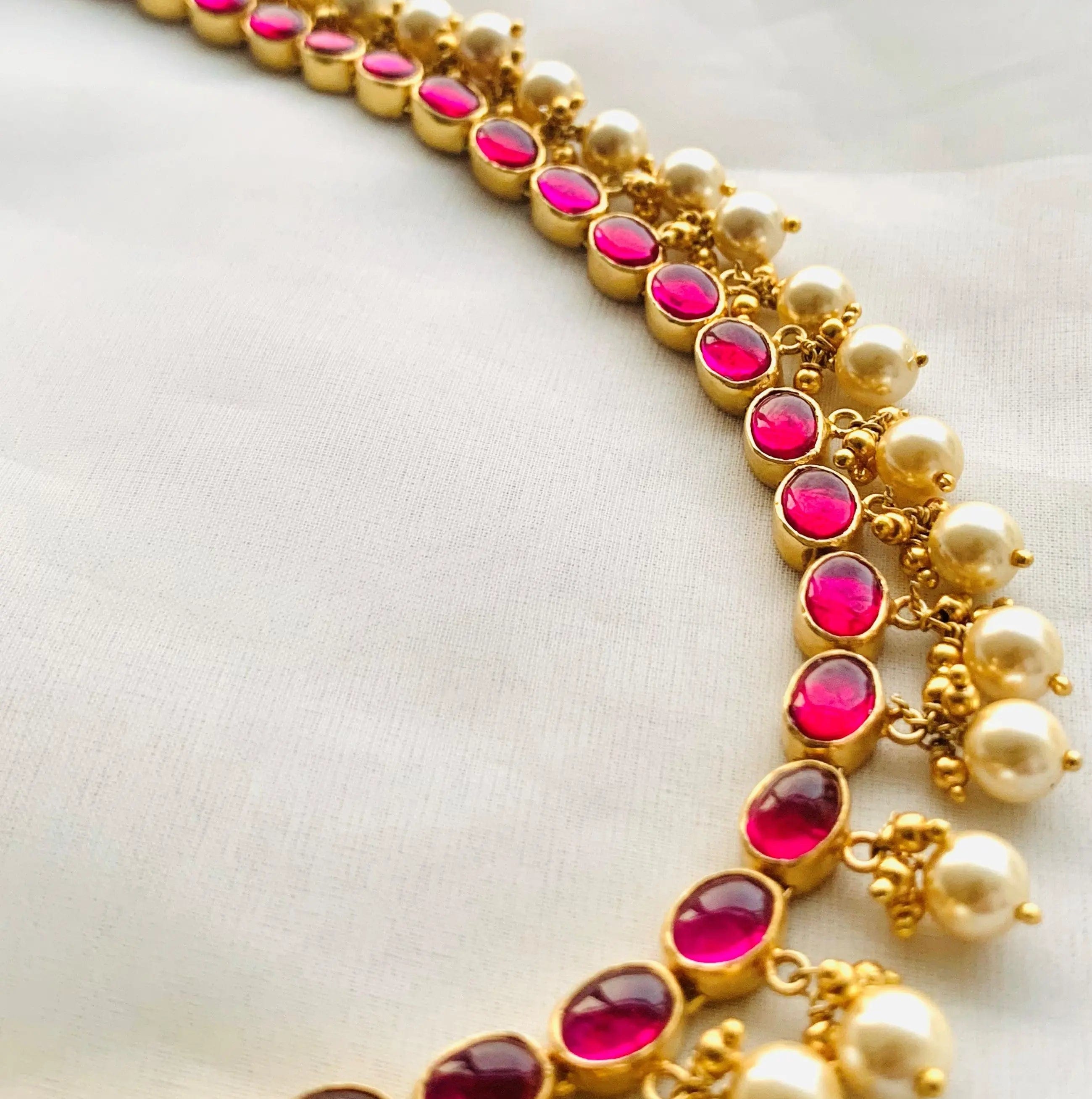 Silver Red Necklace