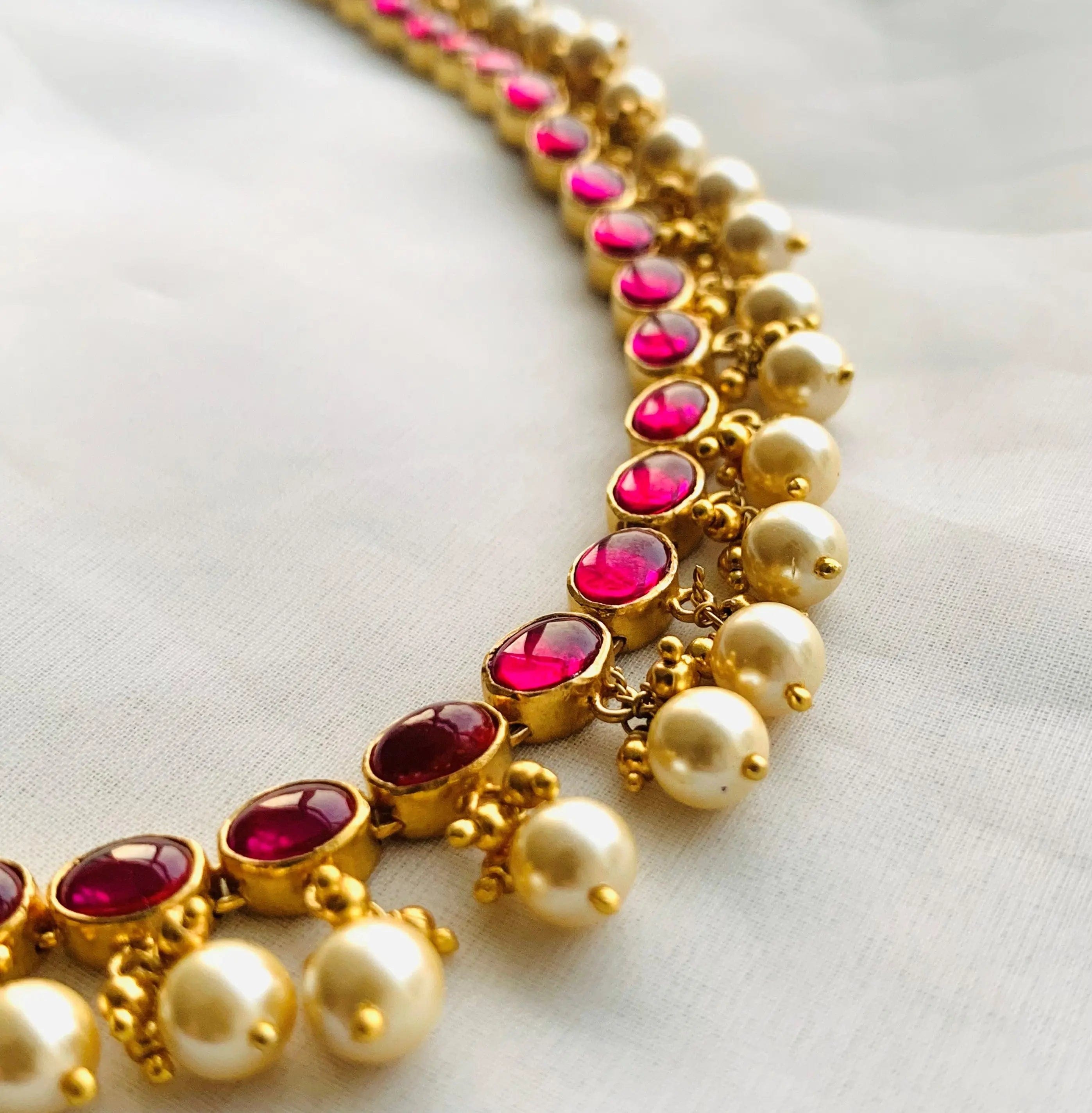 Silver Red Necklace