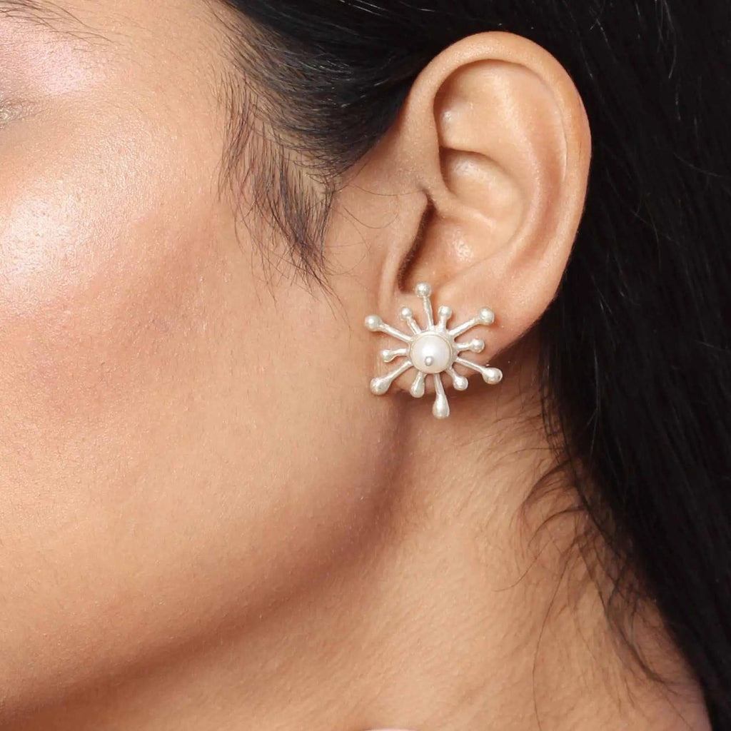 Silver Starfish Earrings