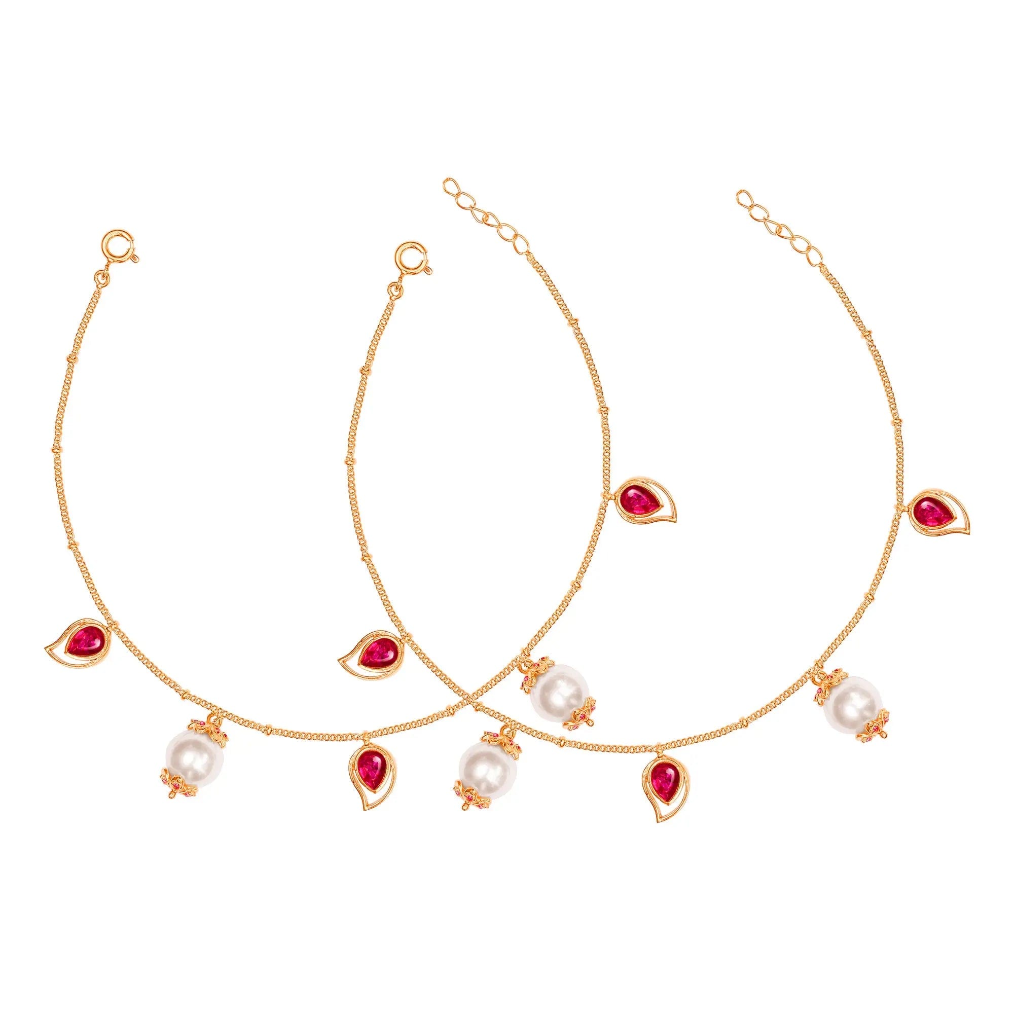 Silver Swarovski Pearl Anklet
