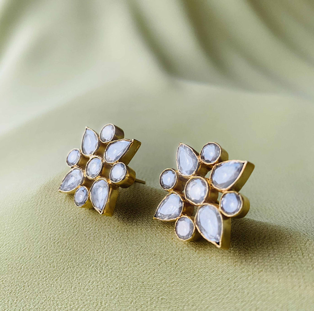 Silver White Zircon Studs