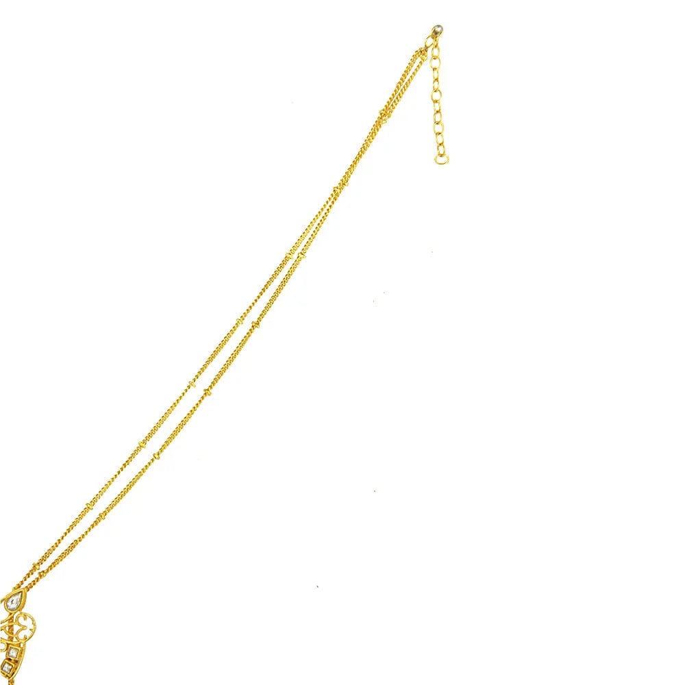 Silver Butterfly Stone Drop Necklace