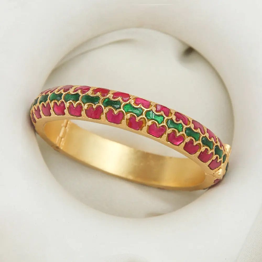 Silver kundan bangle