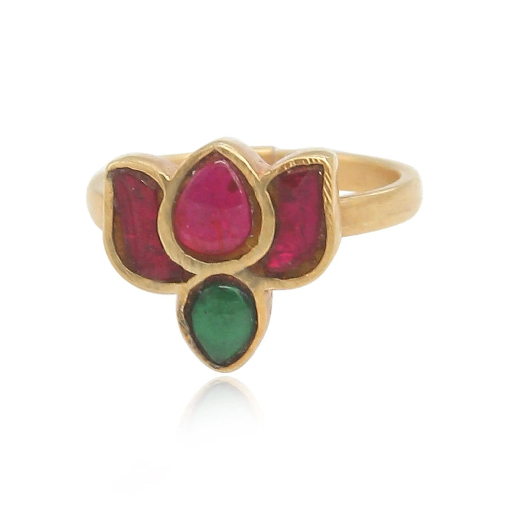 92.5 Sterling Silver Lotus Ring