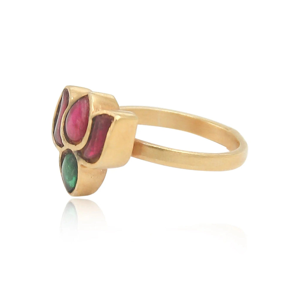 92.5 Sterling Silver Lotus Ring