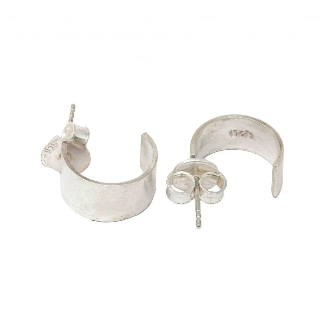 Silver small half hoops