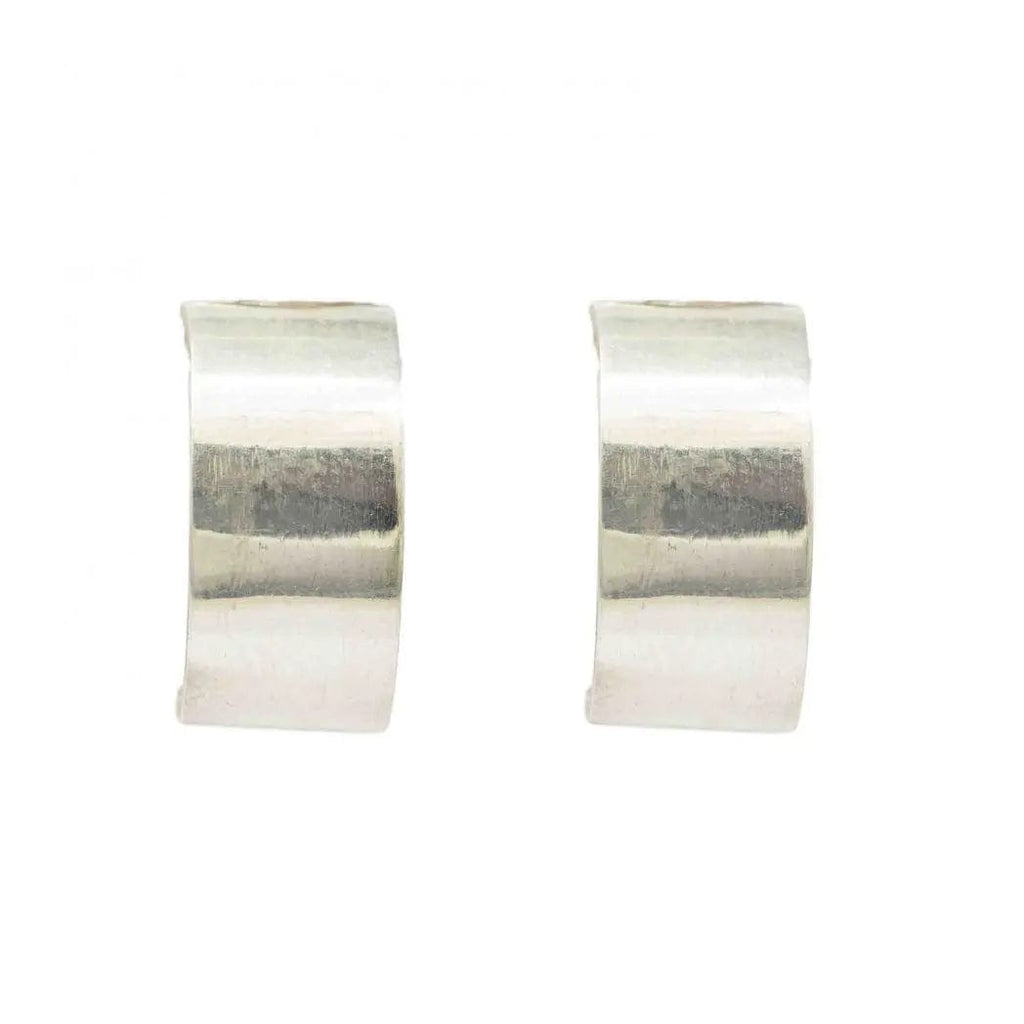 Silver small half hoops