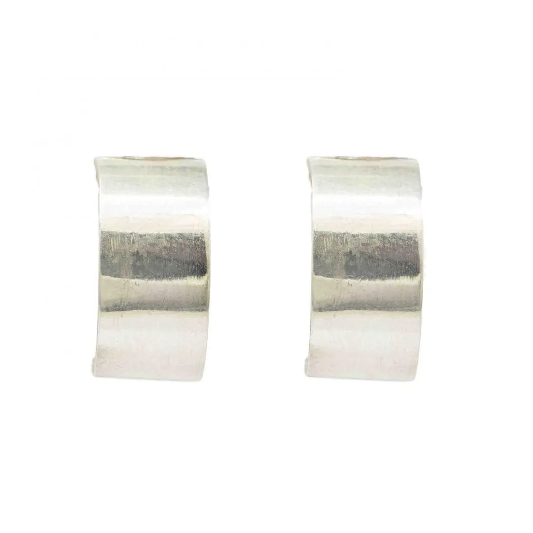 Silver small half hoops