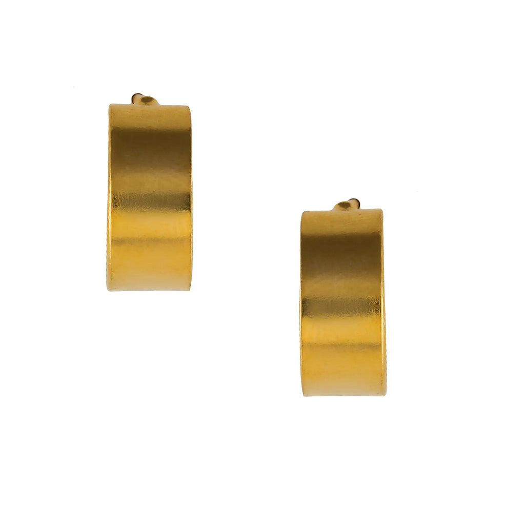 Silver small half hoops