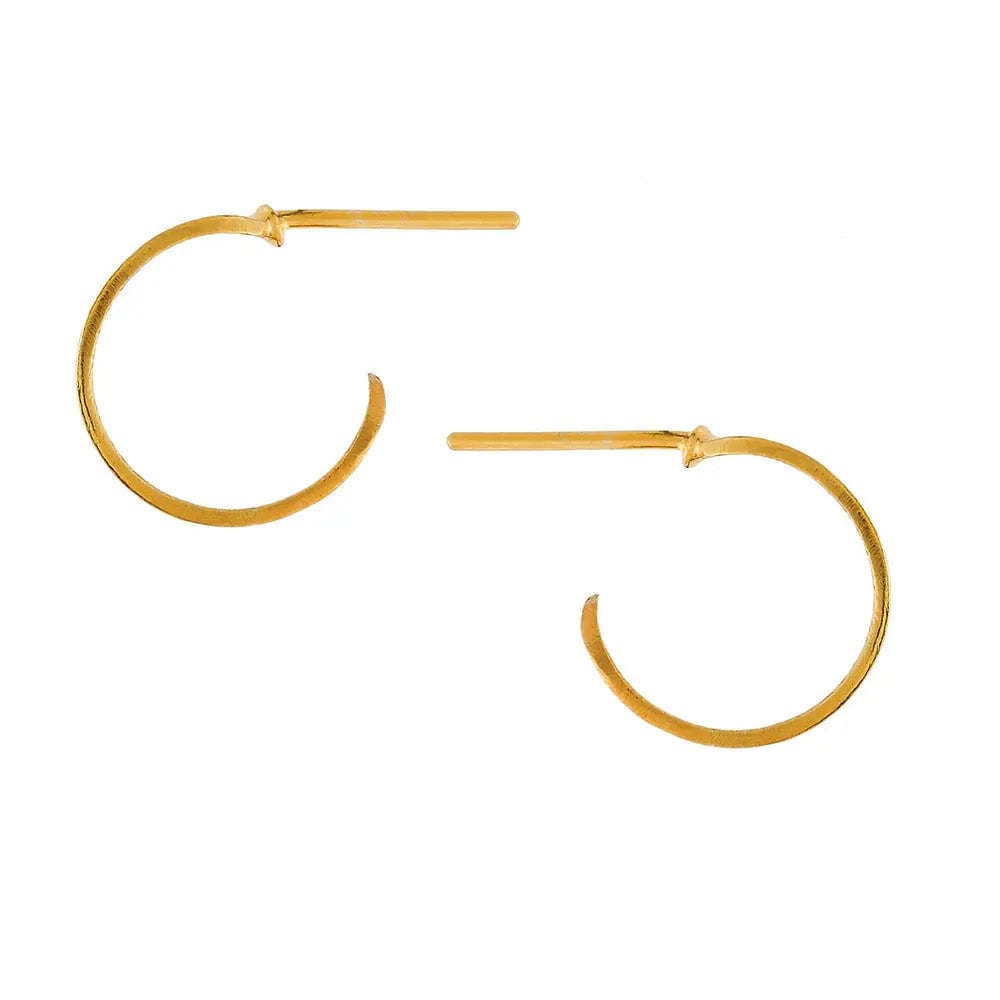 Silver small half hoops