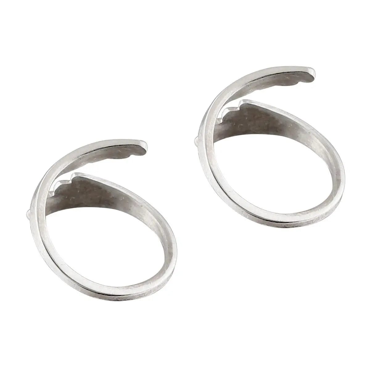 Sterling Silver Feather Toe Ring (Pair)