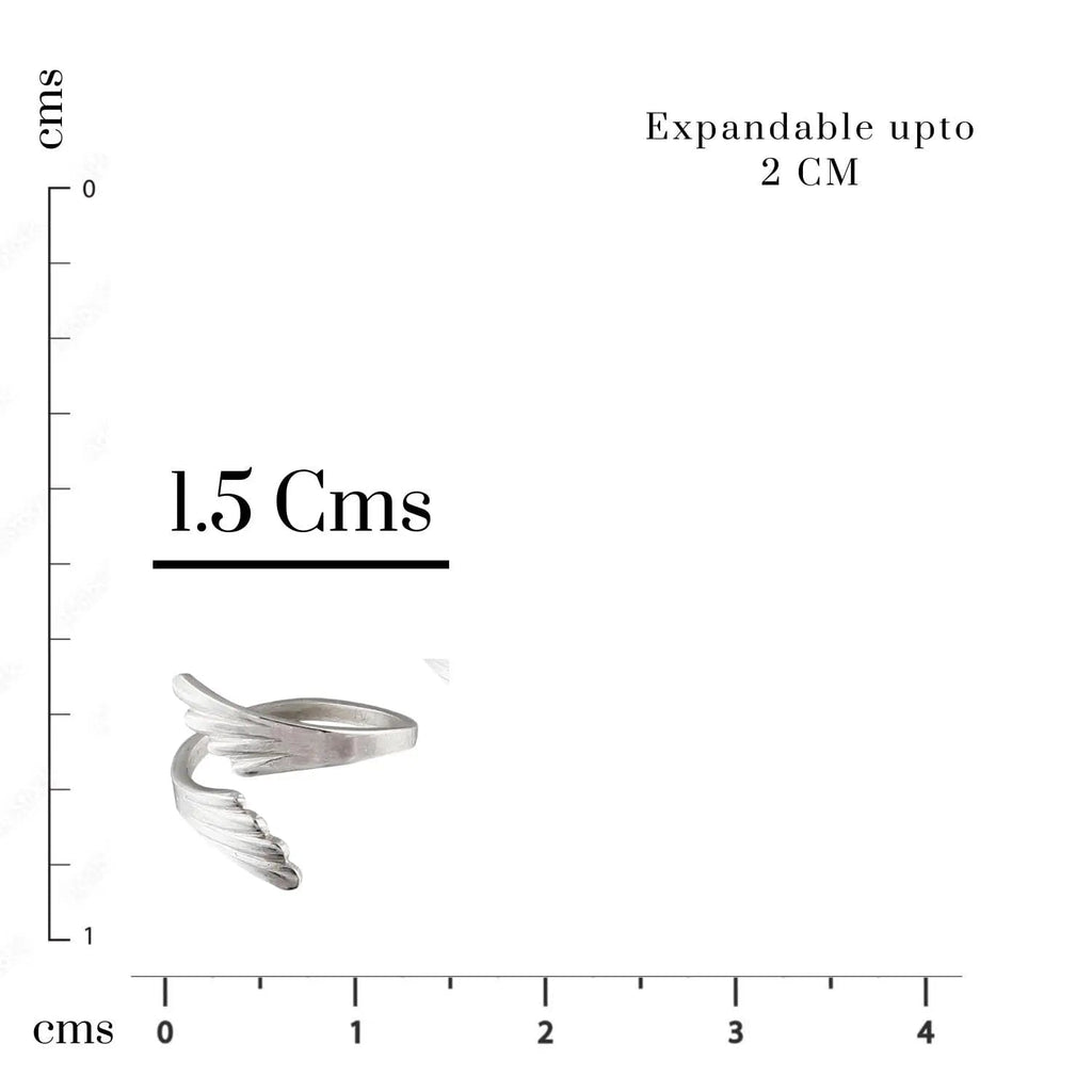 Sterling Silver Feather Toe Ring (Pair)