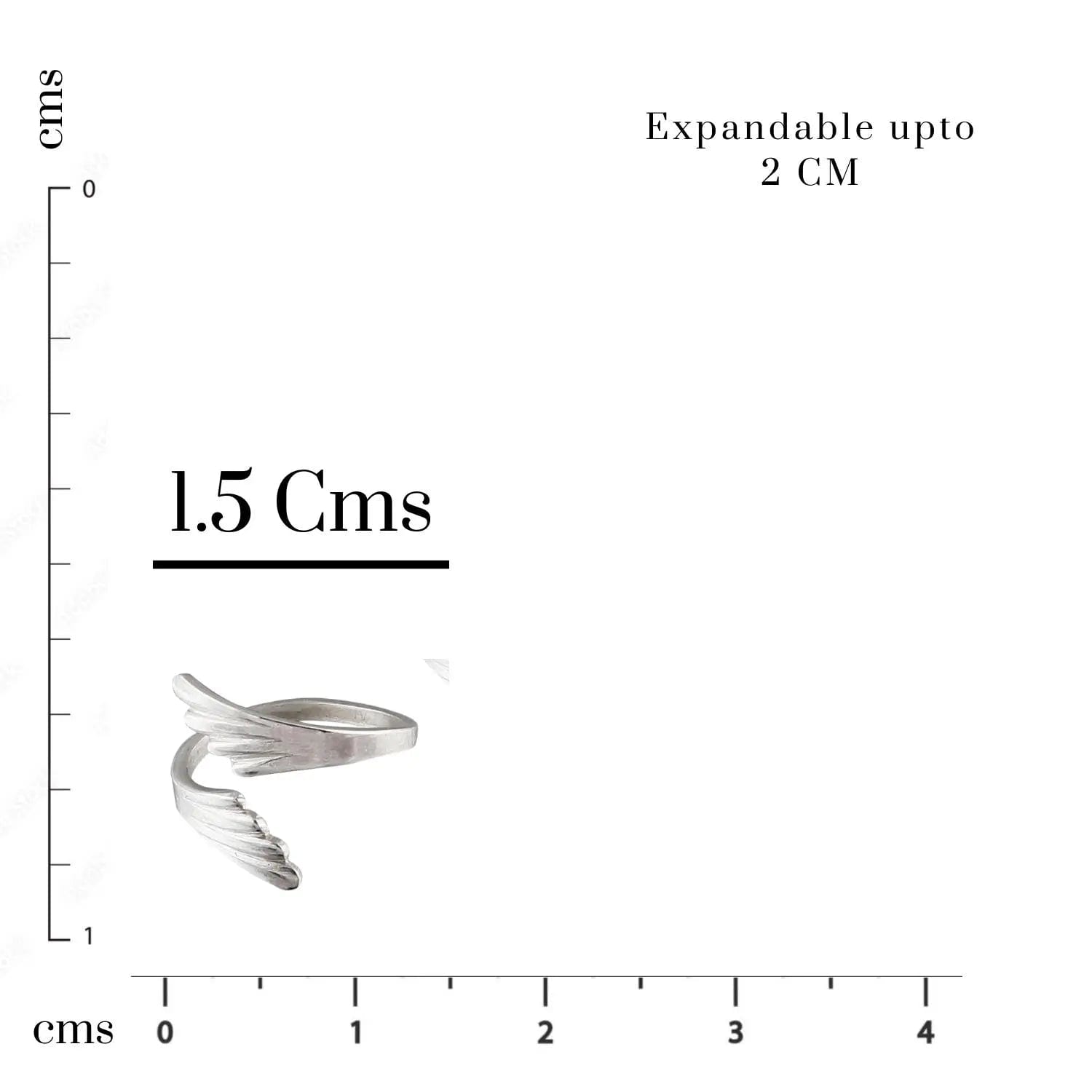 Sterling Silver Feather Toe Ring (Pair)