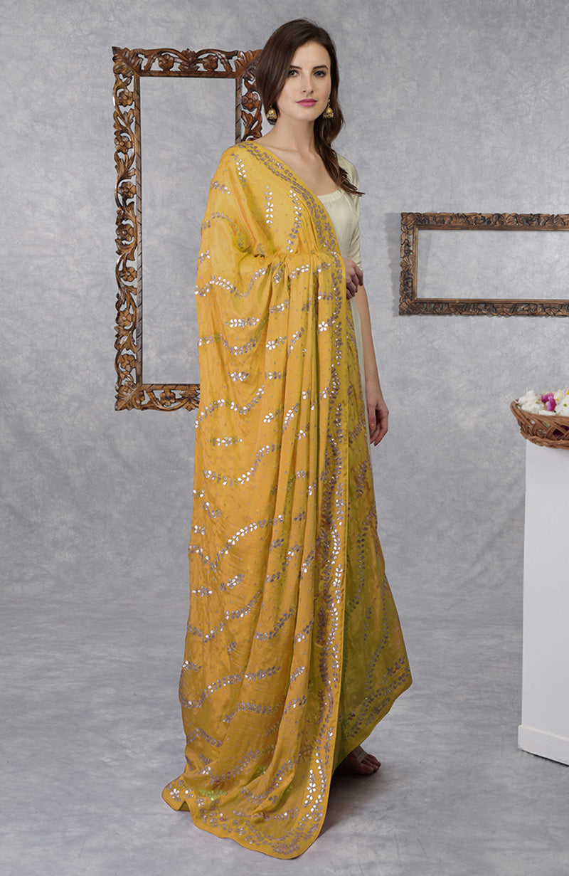 Mango Mojito Anarkali with rose gold embroidery paired with Sunglow pintuck kurta and mustard jacket set