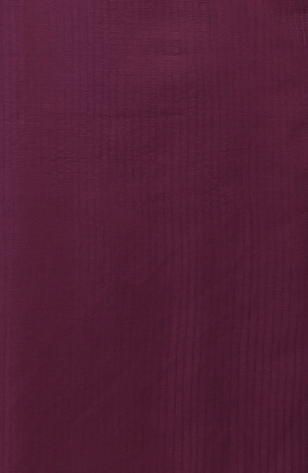 Plum kurta with pintuck and kantha stitch details.
